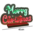 Scritta Merry Christmas Infinity 40 cm Addobbo Luminoso Decorazione LED Natalizia