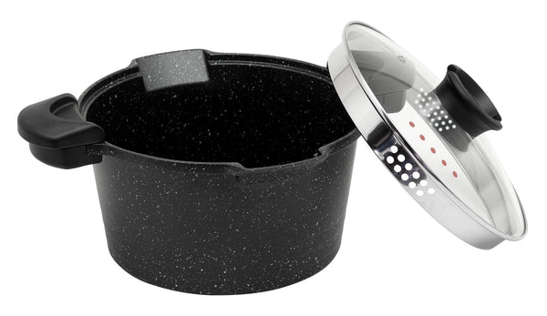 Passoire Pot 5,5 Litres en Aluminium Moulé Sous Pression Antiadhésif Collection Cuociscola Gris Marbré acquista