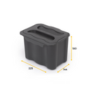 Pattumiera da Cucina ad Estrazione 5 L in Plastica Emuca Grigio Antracite