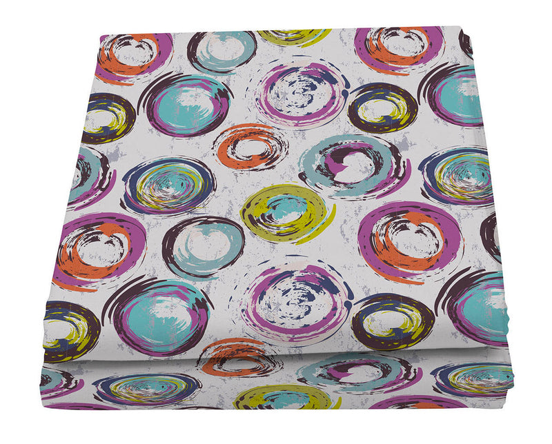 Telo Arredo Copritutto Copridivano in Microfibra Cerchi Astratti Varie Misure