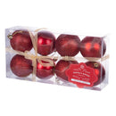 Set 8 Palle di Natale Ø7 cm in Plastica Rosso
