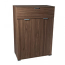 Mobiletto con 2 Anta e 1 Cassetto 75x38x112 h cm in Truciolare bilaminato Noce