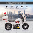 Moto Elettrica Police per Bambini 6V   Bianca