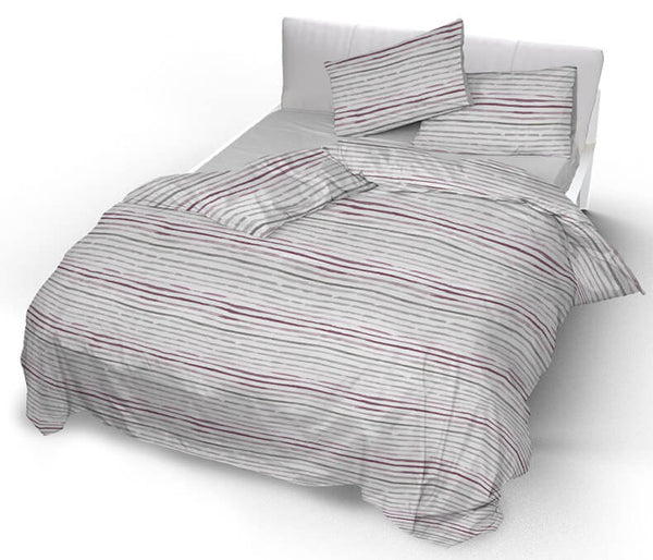 acquista Housse de couette double avec taies d'oreiller imprimées en pur coton Straits Rose