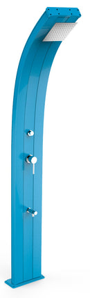 Doccia Solare da Giardino 40L Miscelatore Temporizzato e Lavapiedi Arkema Dada Blu