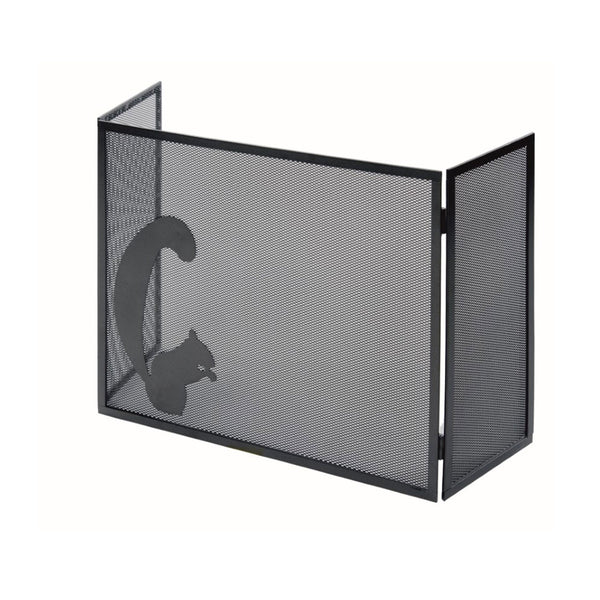 Parascintille con Antine 100x50 cm Decorazione Scoiattolo in Ferro Verniciato Grigio Martellato acquista