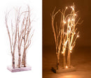 Albero di Natale Luminoso in Legno H70cm Betulla Bianco