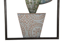 Pannello Cactus-Frame 31x2,5x90 cm in Ferro Verde e Azzurro