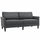 Divano 3 Posti 191x79x87 cm con Seduta Profonda e Imbottitura Spessa in Tessuto Grigio Scuro