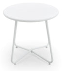 Set Tavolino e 2 Sedie da Giardino in Acciaio Kraus Michelangelo Bianco