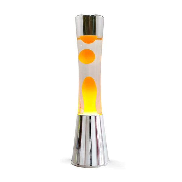 Lampe à Lave 40 cm Base Argent et Jaune Magma acquista