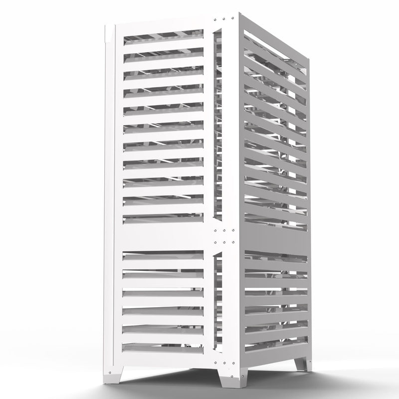 Cover Pompa di Calore 105x65x150 cm a Terra Indipendente Big Blade VL Bianco 