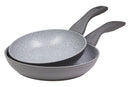 Set 2 Padelle 20-24 cm in Alluminio Forgiato Antiaderente Induzione Collection Rocky Grigie