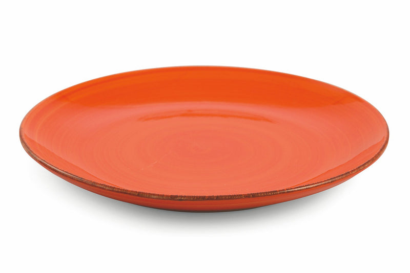 Set 6 Piatti Piani Ø27,5x3 cm in Gres Villa d'Este Home Tivoli New Baita Arancioni