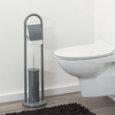 Porta rotolo Porta scopino bagno 22x81 cm Grigio