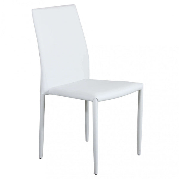 prezzo Chaise Cammie 41x50x91 h cm en Similicuir Blanc
