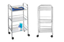Carrello Portaoggetti da Cucina 40x35x75 cm 3 Livelli con Ruote Metallico