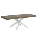 Tavolo Allungabile 200-304x90x77 cm Volantis Premium Tortora Telaio Bianco 
