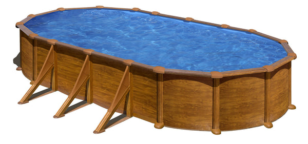 Piscine Hors Sol Ovale 730x375xh132 cm en Acier et PVC Gre Mauritius prezzo
