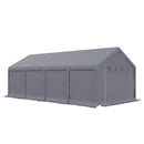Tendostruttura da Giardino 7,95x3,95m in Acciaio e PVC Grigio