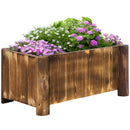 Fioriera Box Rettangolare per Piante in Legno di Abete 70x35x30 cm 