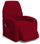 Housse de fauteuil inclinable extensible taille unique avec poche latérale bordeaux