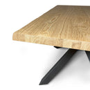 Tavolo Fisso 160x90 cm Versalux Rovere Scortecciato Gambe Antracite      