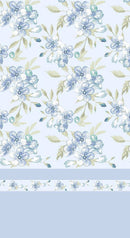 Set Lenzuola in Cotone Sopra Sotto e Federe Cober Fioretto Azzurro Varie Misure