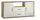 Buffet 2 portes 2 tiroirs 174x84x41 cm Noyer Stelvio/Oxyde Blanc