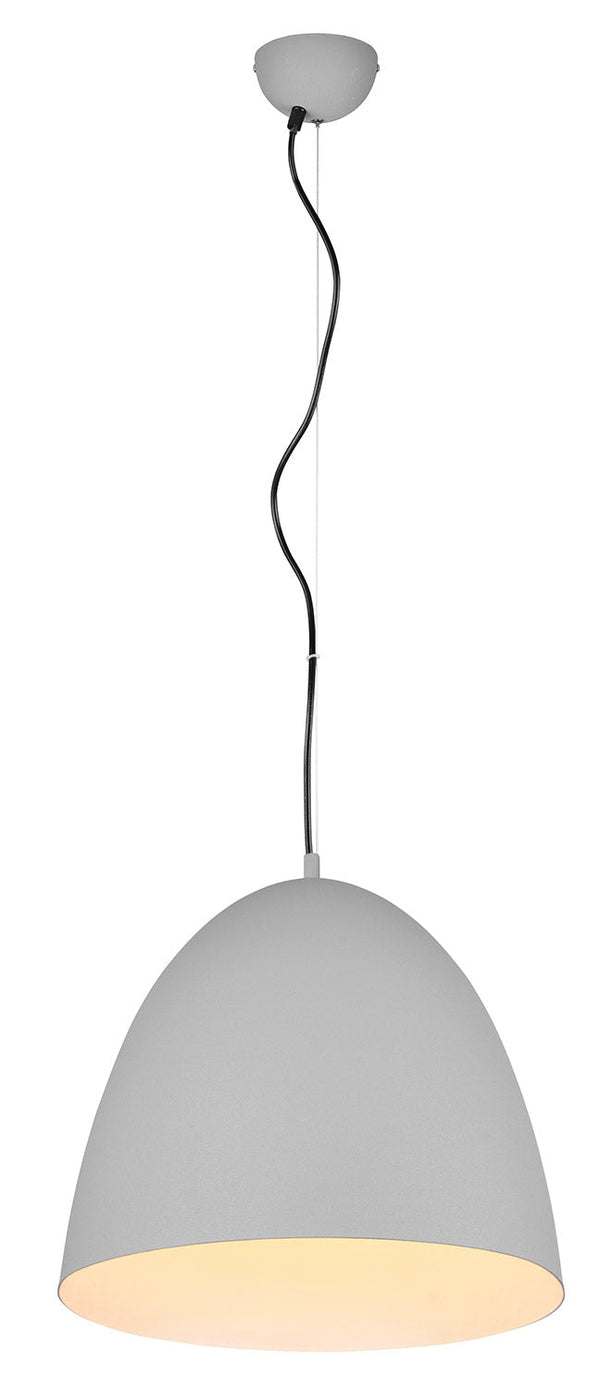 acquista Lampada a Sospensione da Interno Attacco E27 in Metallo Grigio
