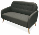 Divano 2 Posti 137x75x89 cm in Tessuto Soriani Grigio Scuro