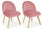 Set 2 Poltroncine 47x57x76 cm Adeline in Velluto Rosa Antico