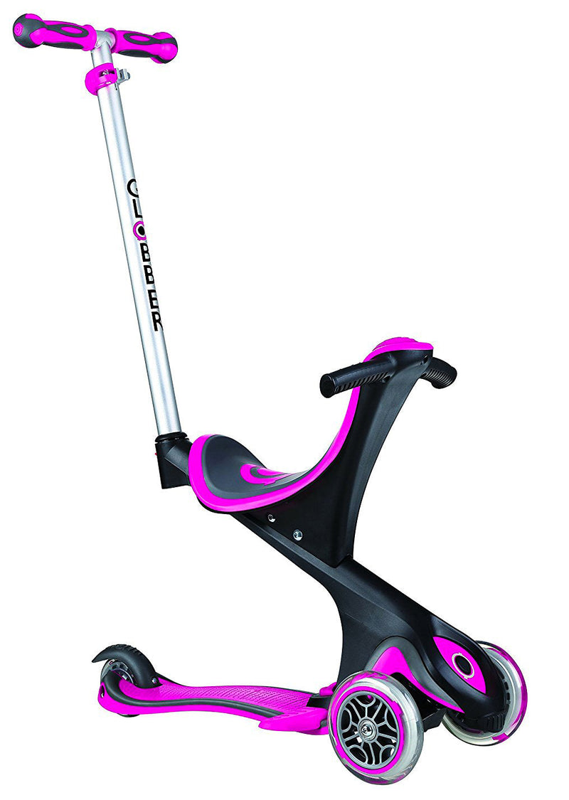 Monopattino Passeggino Triciclo 3 Ruote 5 in 1 Globber Evo Comfort Rosa