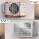 Copricondizionatore Copertura per Climatizzatore 86x44x68 cm Linear M in Alluminio Bianco  