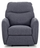 Poltrona Relax Reclinabile Manuale in Tessuto Kube Blu