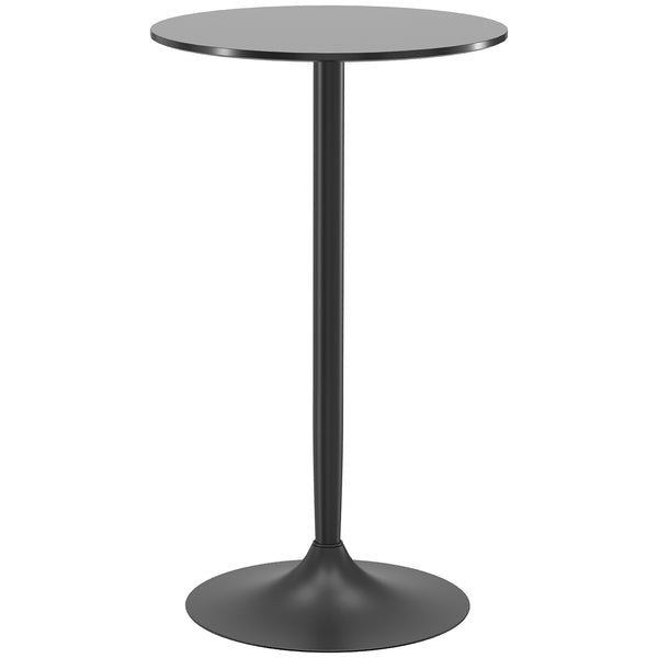 acquista Tavolo da Cucina Alto Bar Ø60x102 cm per 2 Persone in MDF e Metallo Nero