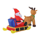 Babbo Natale Gonfiabile con LED per Interni ed Esterni 152x72x122 cm 