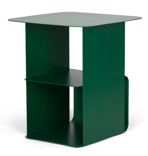 Table basse moderne 41x41x45,5 cm en acier vert forêt acquista