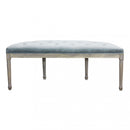 Panca Margi in Velluto Grigio 125x45x48 h cm in Legno Grigio