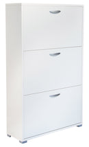 Scarpiera 3 Ante a Ribalta 73x25x120 cm in Legno Salvaspazio Bianca