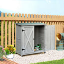 Casetta Box da Giardino Porta Utensili 110x55x117 cm in Legno di Abete Impermeabile Grigio
