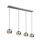 Lampada a Sospensione da Interno  E14 in Metallo Nickel Opaco