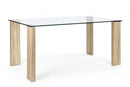 Tavolo New Arley Nature 160x90 Fisso in Vetro