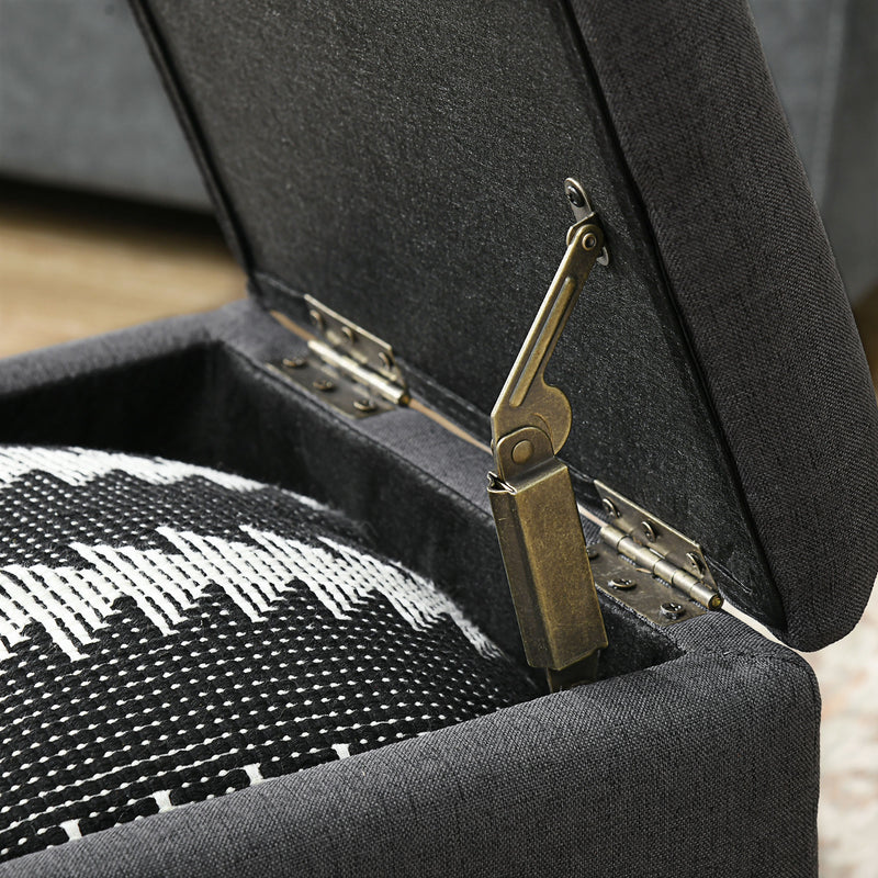 Pouf Contenitore 39x39x39 cm in Tessuto Teddy Grigio  