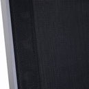 Sedia a Dondolo da Giardino Impermeabile in Alluminio Nero 120x61x88 cm 