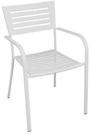 Sedia da Giardino con Braccioli in Ferro Vorghini Taormina Bianca