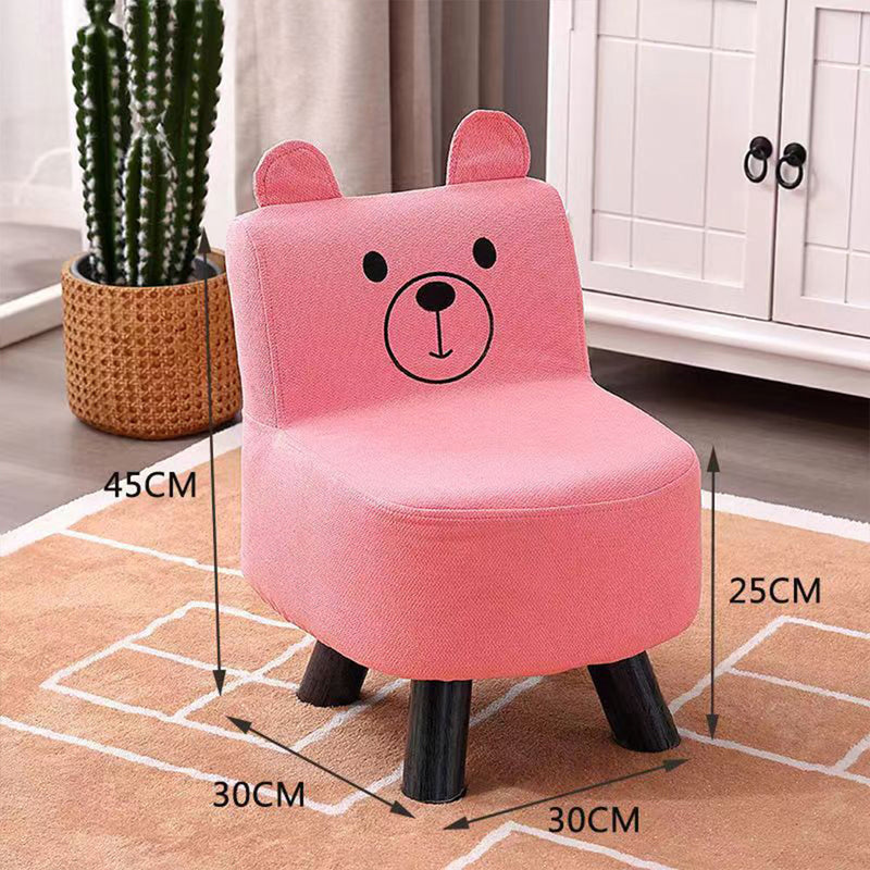 Sedia Poltrona per Bambini 30x30x45 cm Design Orsetto Morbido Rosa
