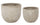 Set 2 Vasi Cement Basso Sabbia
