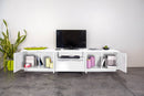 Mobile TV 4 Ante 1 Cassetto 220,1x41,5x46 cm Bloom Bianco Lucido