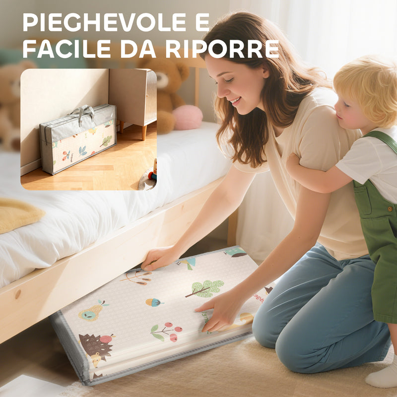 Tappeto per Bambini 0-3 Anni con Numeri e Lettere e Superficie Impermeabile 176,5x148x1 cm in XPE Multicolore      